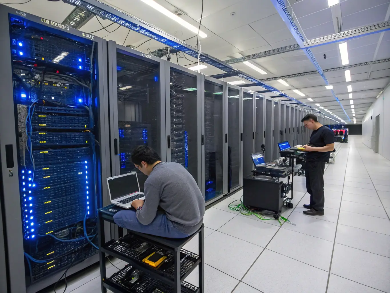 An image showcasing various ICT infrastructure components such as servers, routers, and network switches, representing Celintech's high-performance ICT infrastructure offerings.