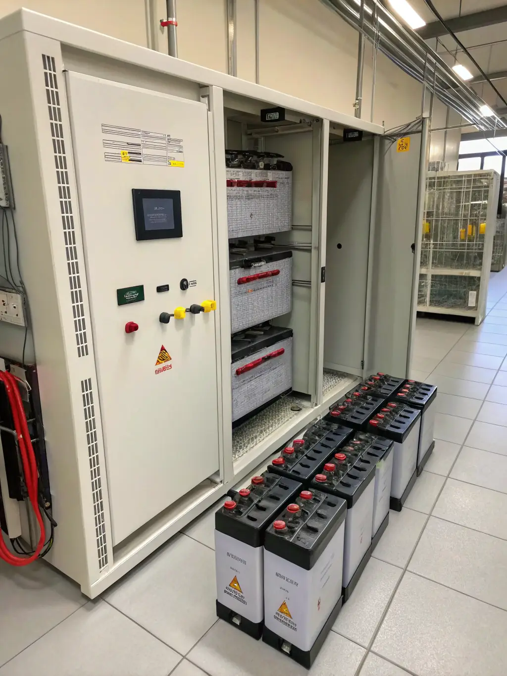 A robust power backup system ensuring continuous operation during outages, emphasizing reliability.