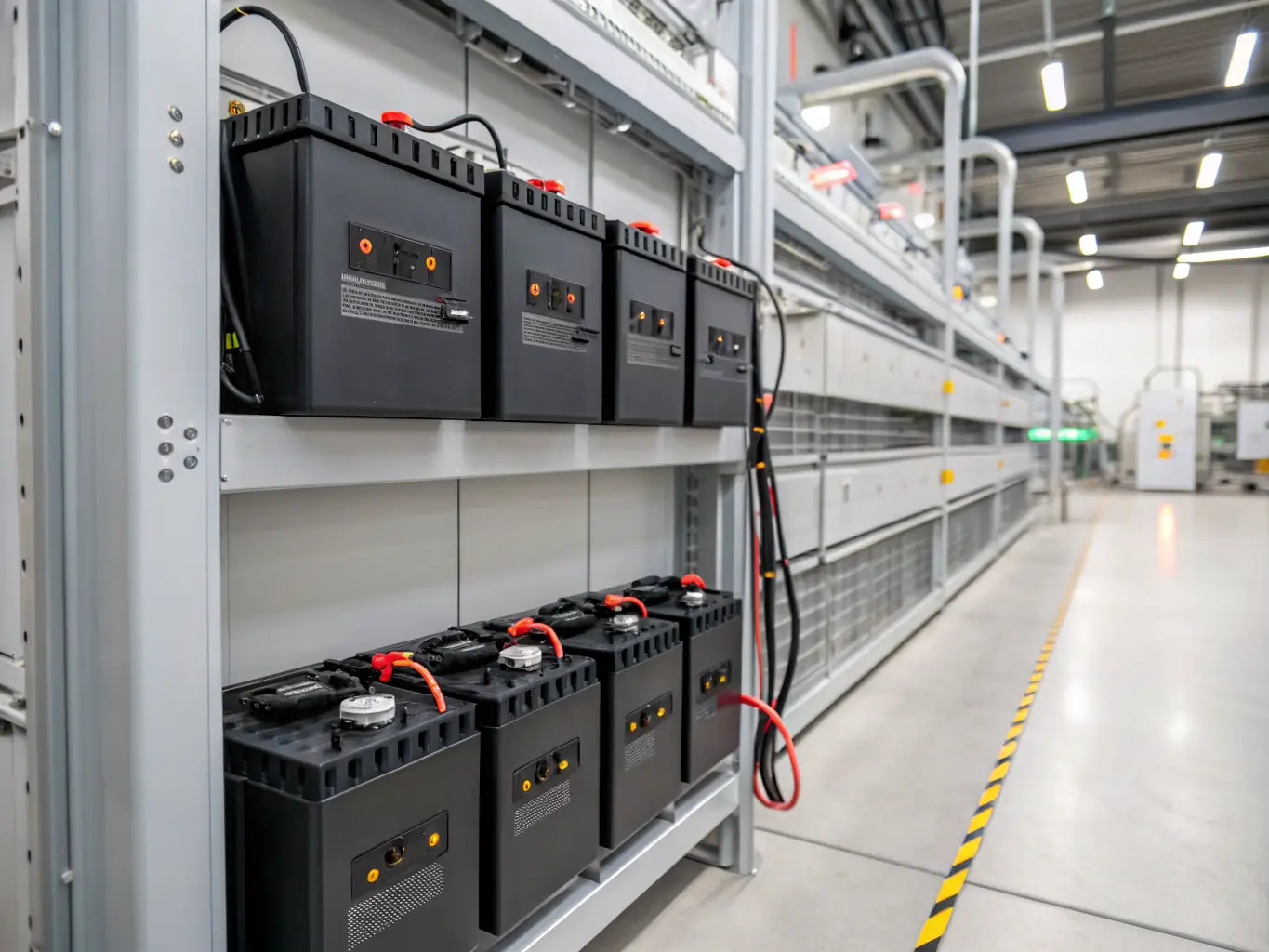 An image of a power backup system with batteries and control panels, representing REGIONTEL & CelinTech's power stability systems.